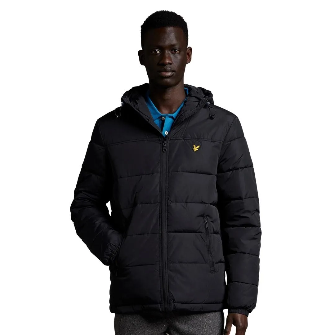 Lyle & Scott Branded Black Hooded Jacket