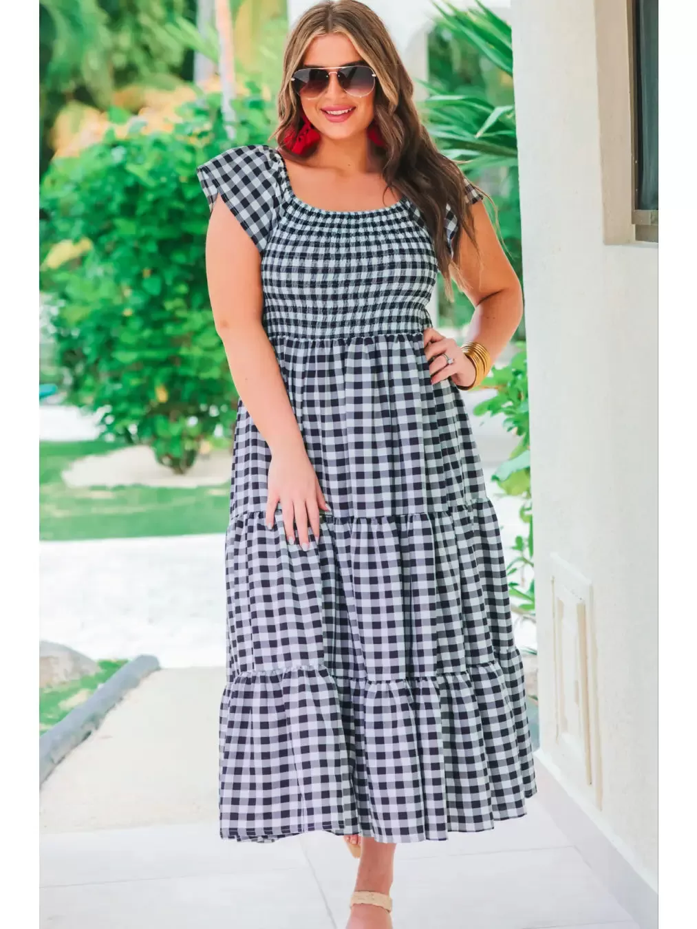 Made for Parks and Picnics Gingham Maxi Dress