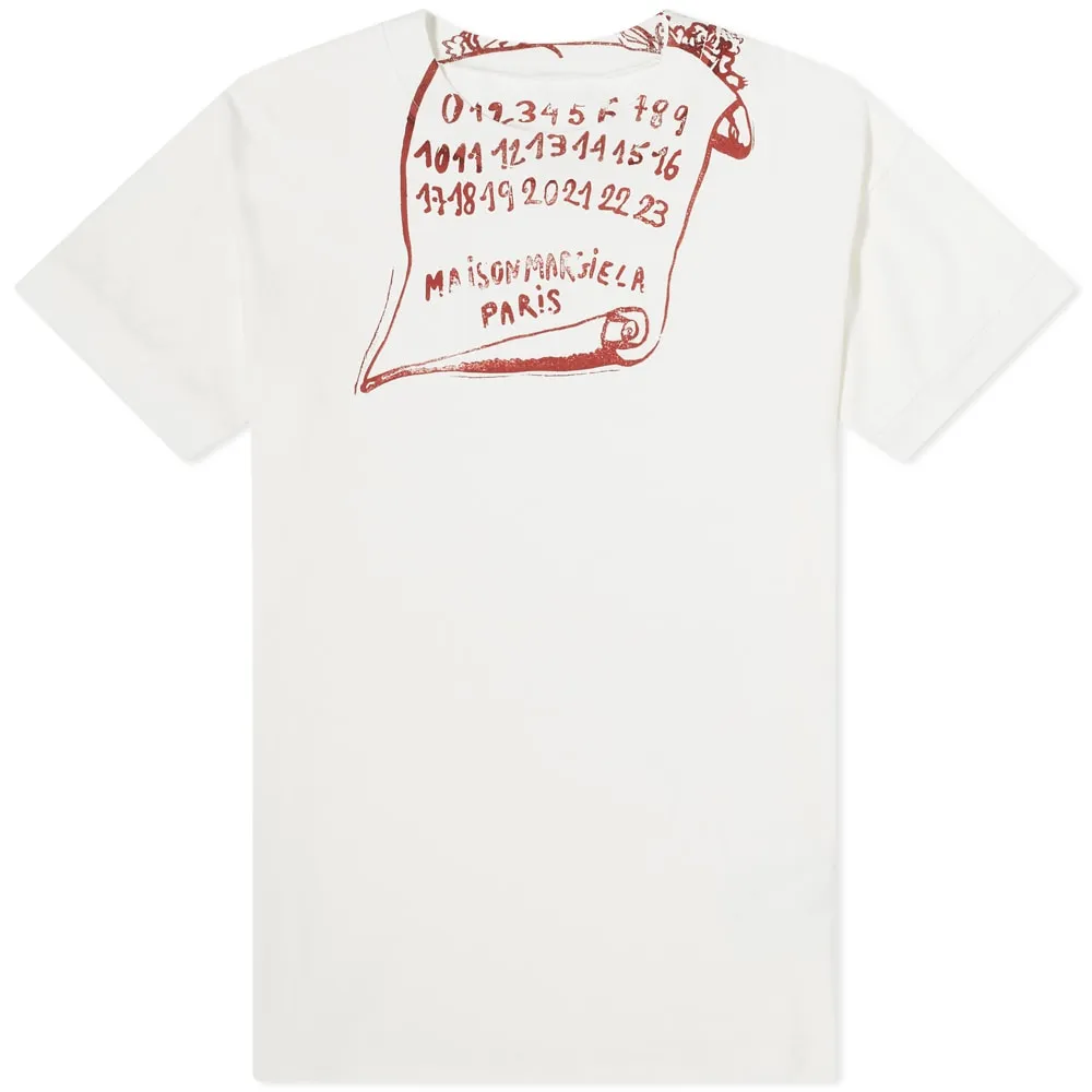 Maison Margiela Scroll Logo T-ShirtWhite, Red