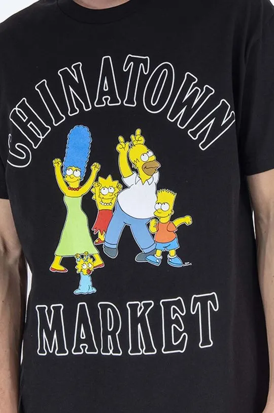 Market cotton T-shirt Chinatown Market x The Simpsons Family OG Tee black color