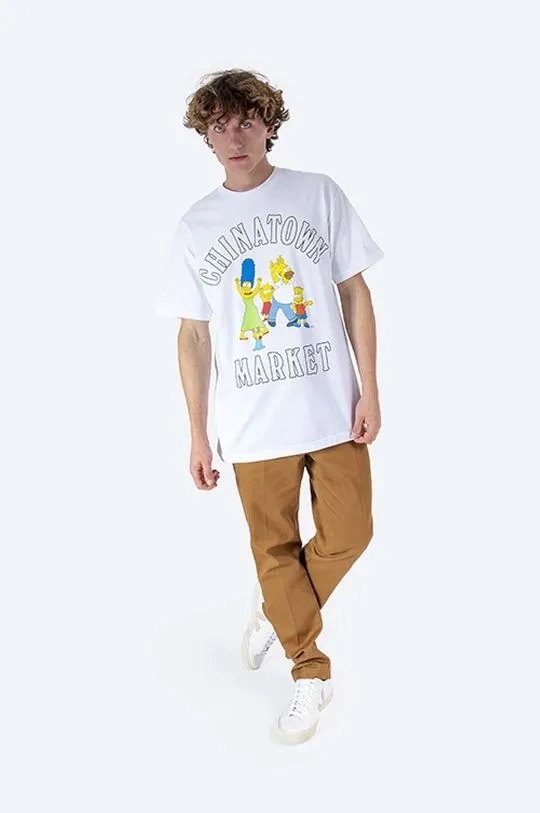 Market cotton T-shirt Chinatown Market x The Simpsons Family OG Tee white color