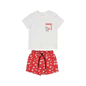 Mayoral Baby Swimsuit T-Shirt Set_ Red 1639-79