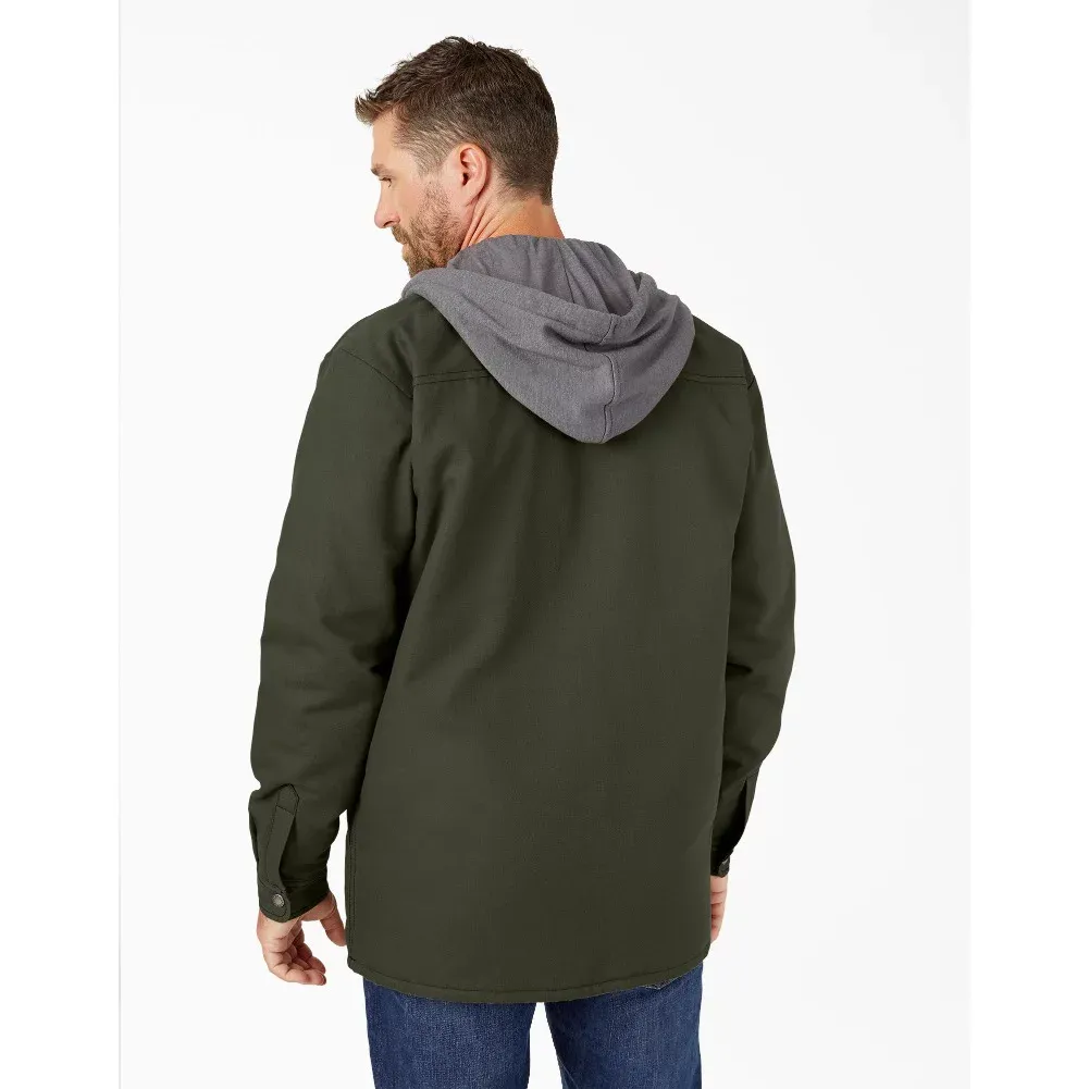 Men's Fleece Hooded Duck Shirt Jacket with Hydroshield