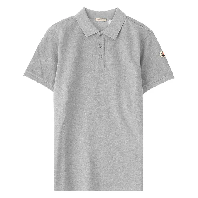 MONCLER  |Cotton Short Sleeves Logos on the Sleeves Logo Polos