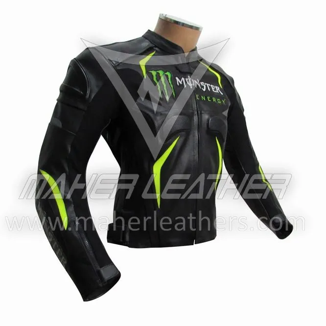 Monster energy Yamaha leather motorcycle jacket