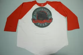 Moosehead Canadian Lager Beer Vintage 80's Raglan Baseball USA T-Shirt