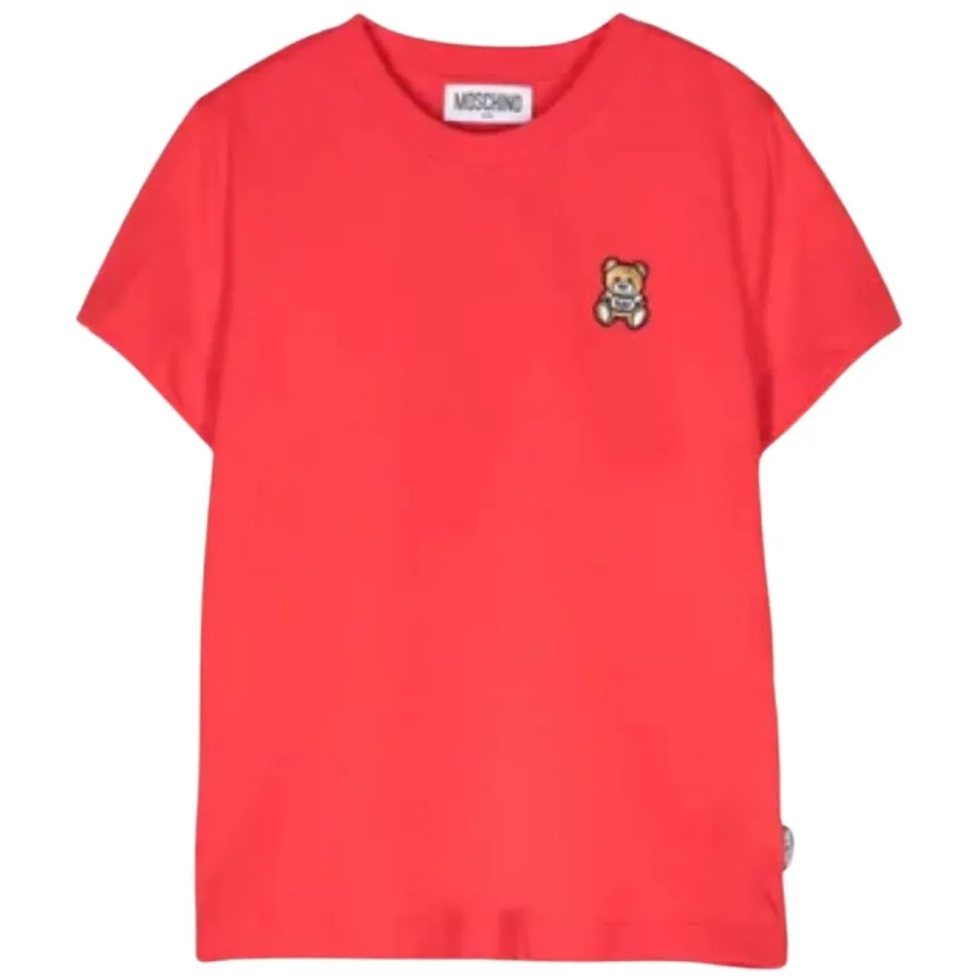 Moschino T-Shirt Logo Bear Red