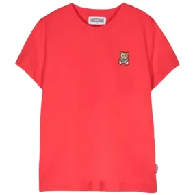 Moschino T-Shirt Logo Bear Red