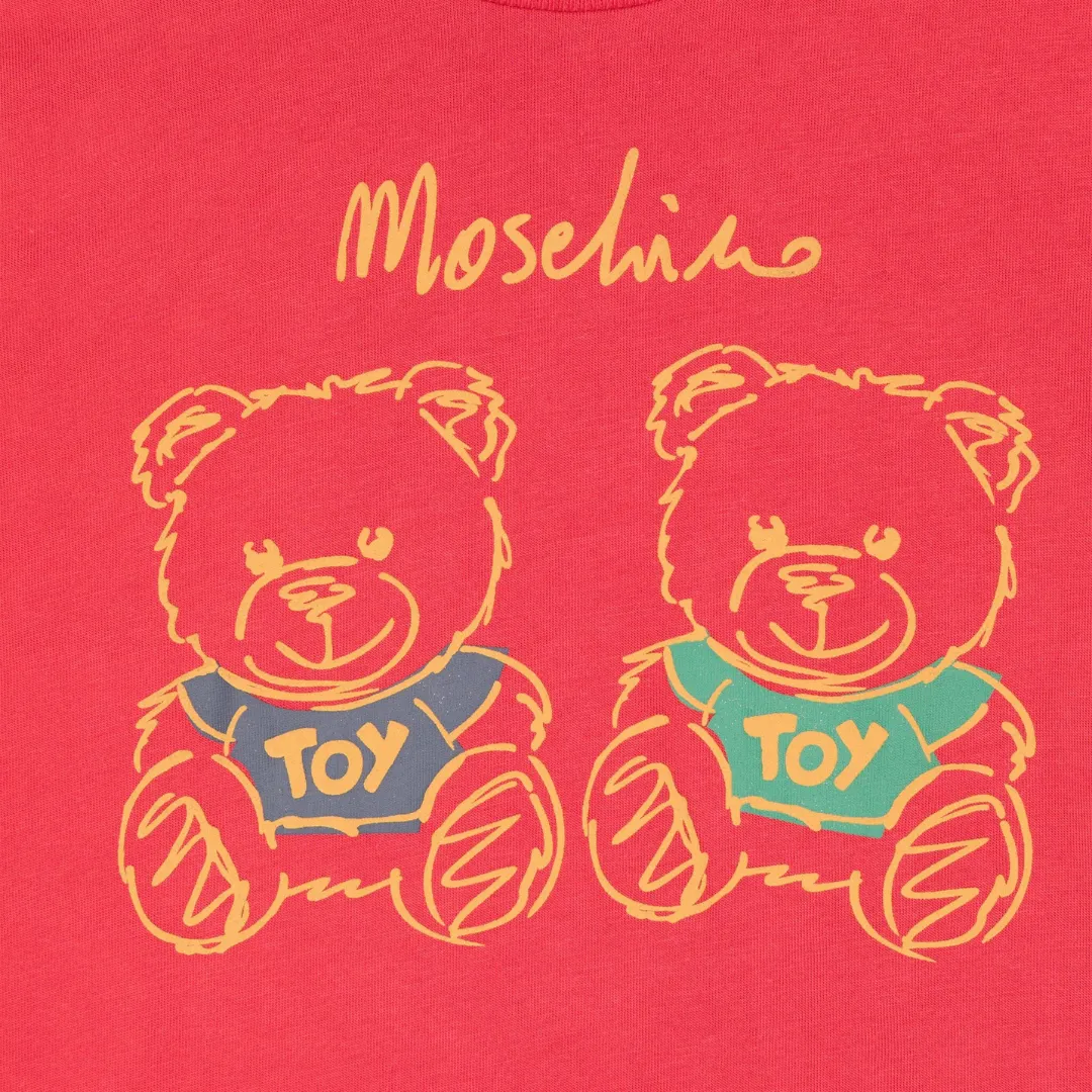 Moschino T-Shirt Twin Bear Red