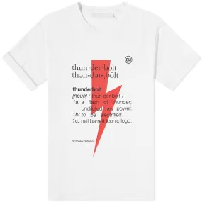 Neil Barrett Thunderbolt Definition T-ShirtWhite, Red & Black