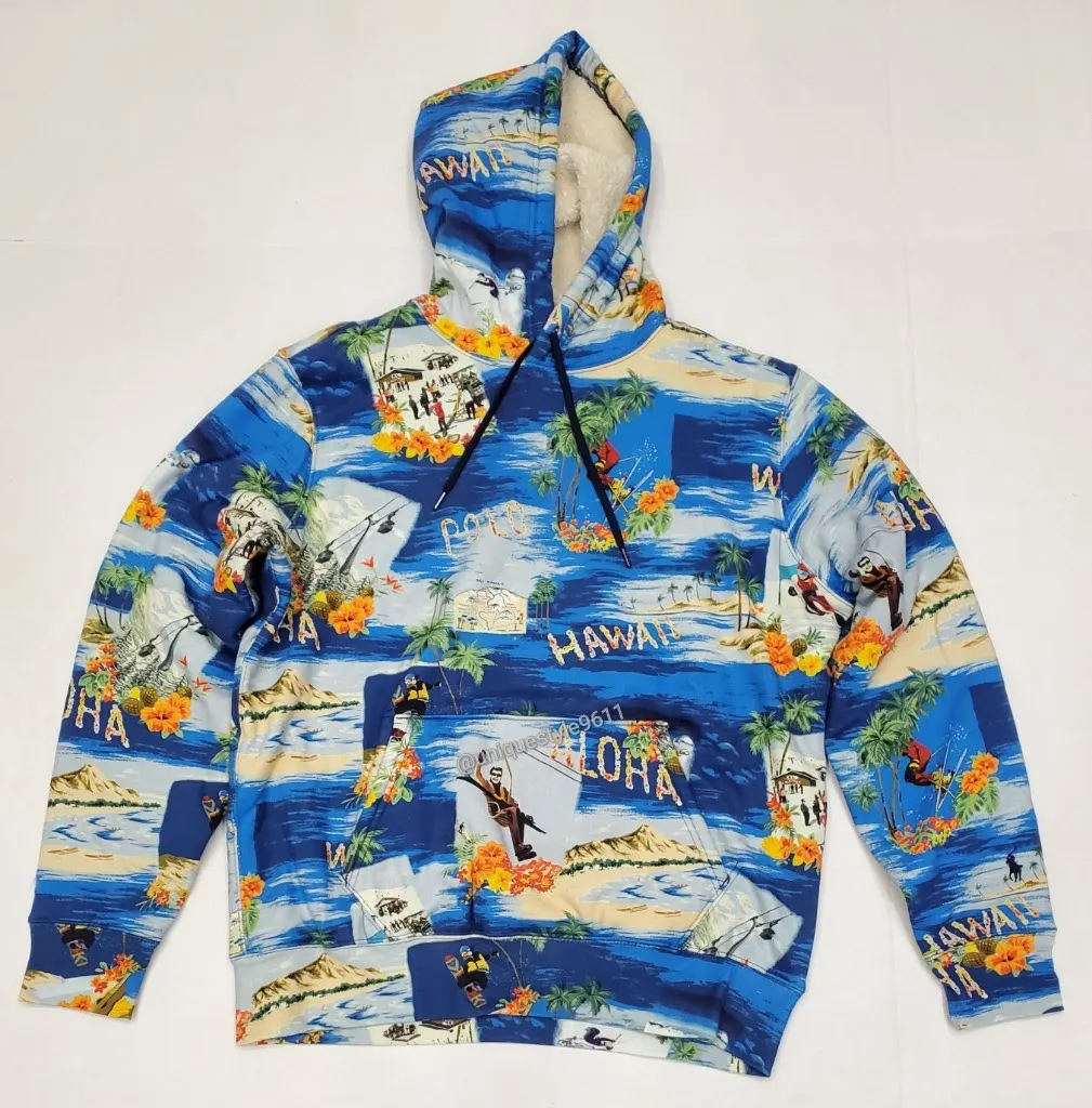 Nwt Polo Ralph Lauren Tropical Ski Print Hoodie