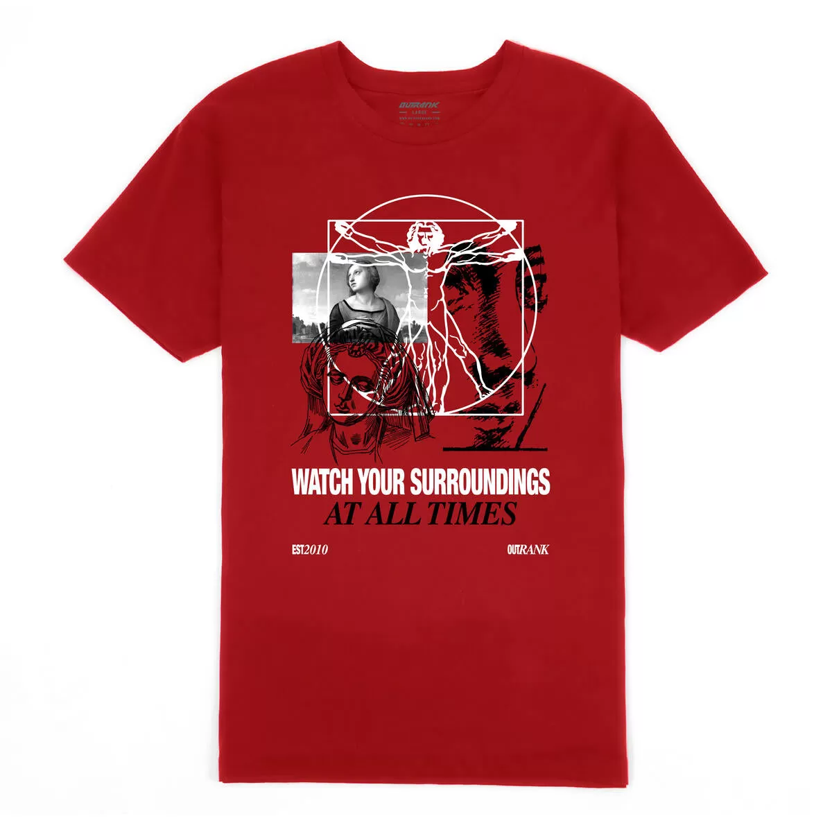 Outrank Watch Your Surroundings T-shirt (Red)