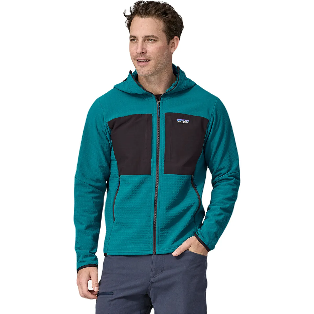 Patagonia Men's Belay Blue R2 TechFace Hoody