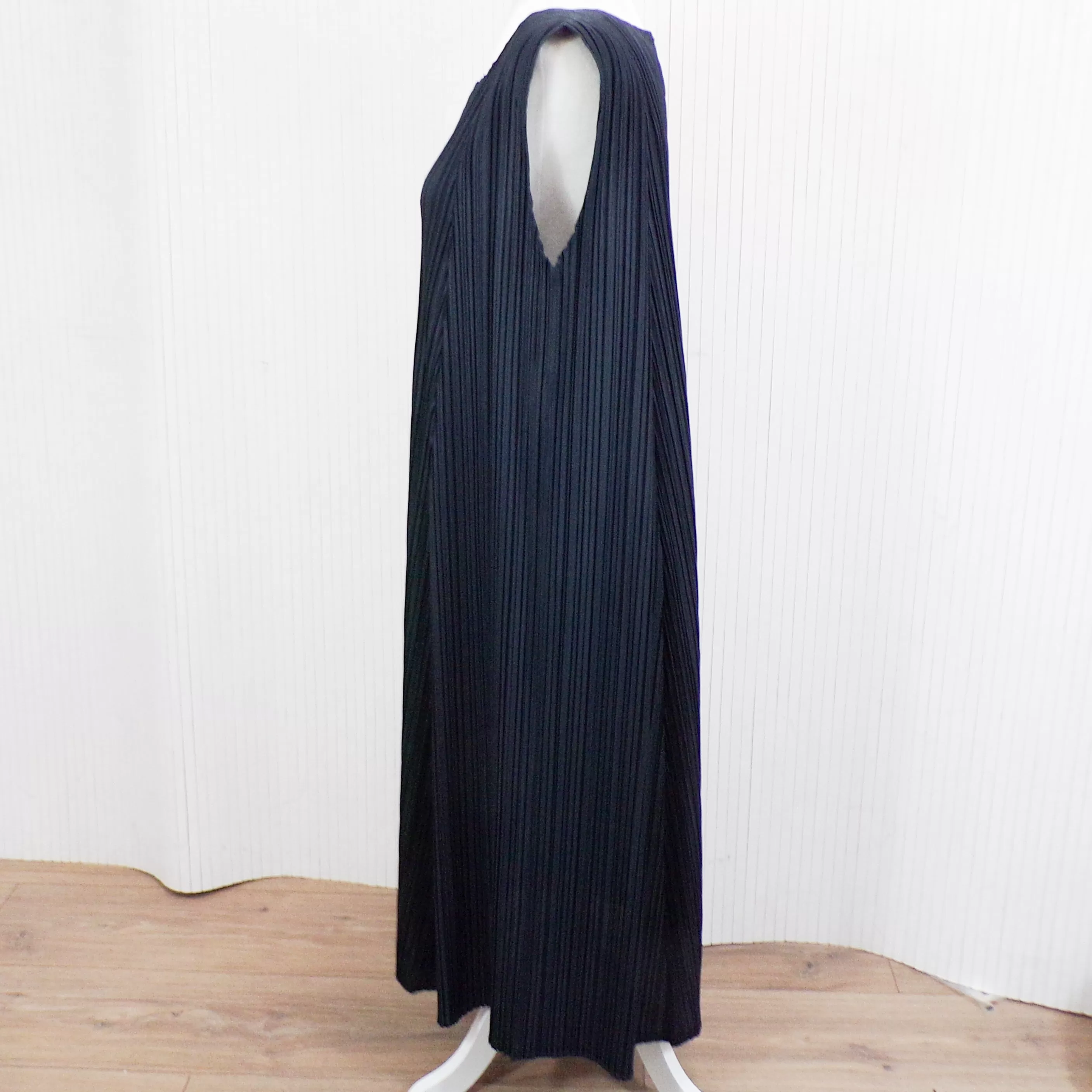 Pleats Please_500 Midnight Plisse Sleeveless Maxi Dress_Sz5 XS/S/M/L/XL