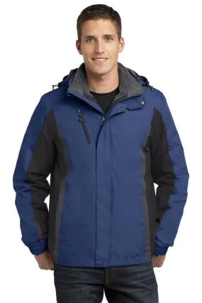 Port Authority Colorblock 3-in-1 Jacket J321 Admiral Blue/ Black/ Magnet Grey