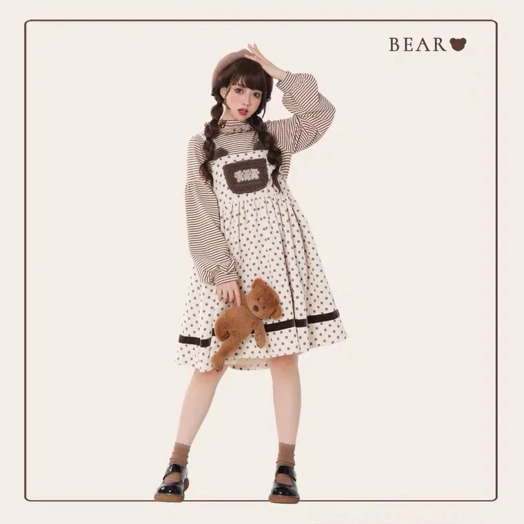 Pre-order 3 little bears 2021Fw strap dress