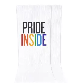 Pride Inside Cotton Crew Socks for the LGBTQ Community