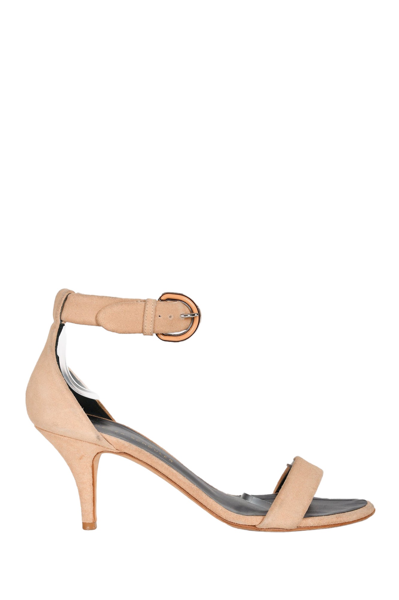 Proenza Schouler Beige Suede Open Toe Ankle Strap Heels Size 37