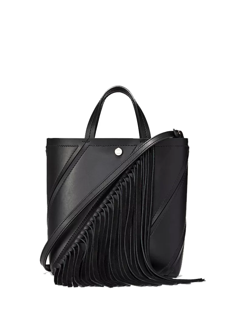 PS Small Hex Tote Fringe, Black