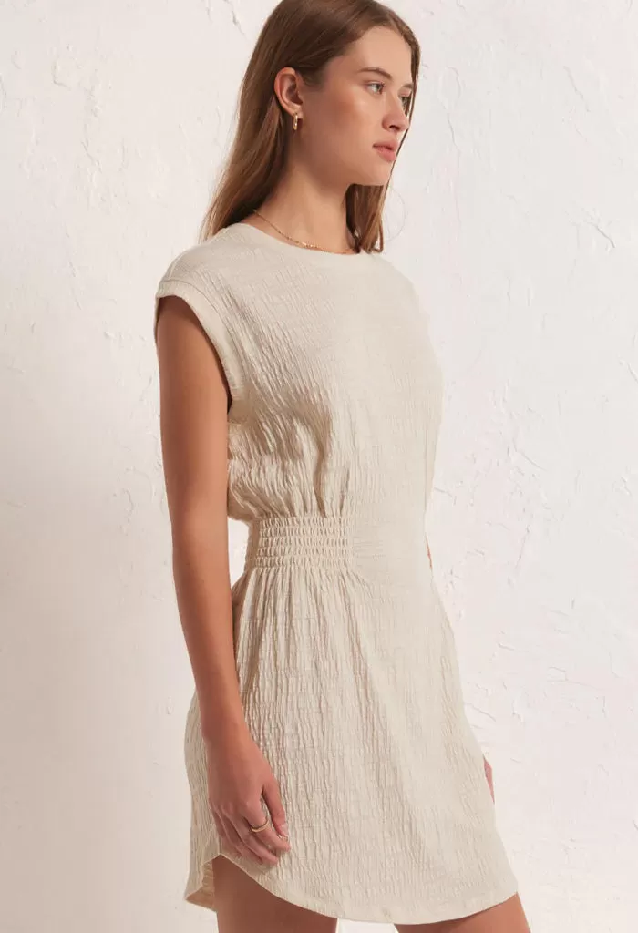 Rowan Textured Knit Dress-Whisper White