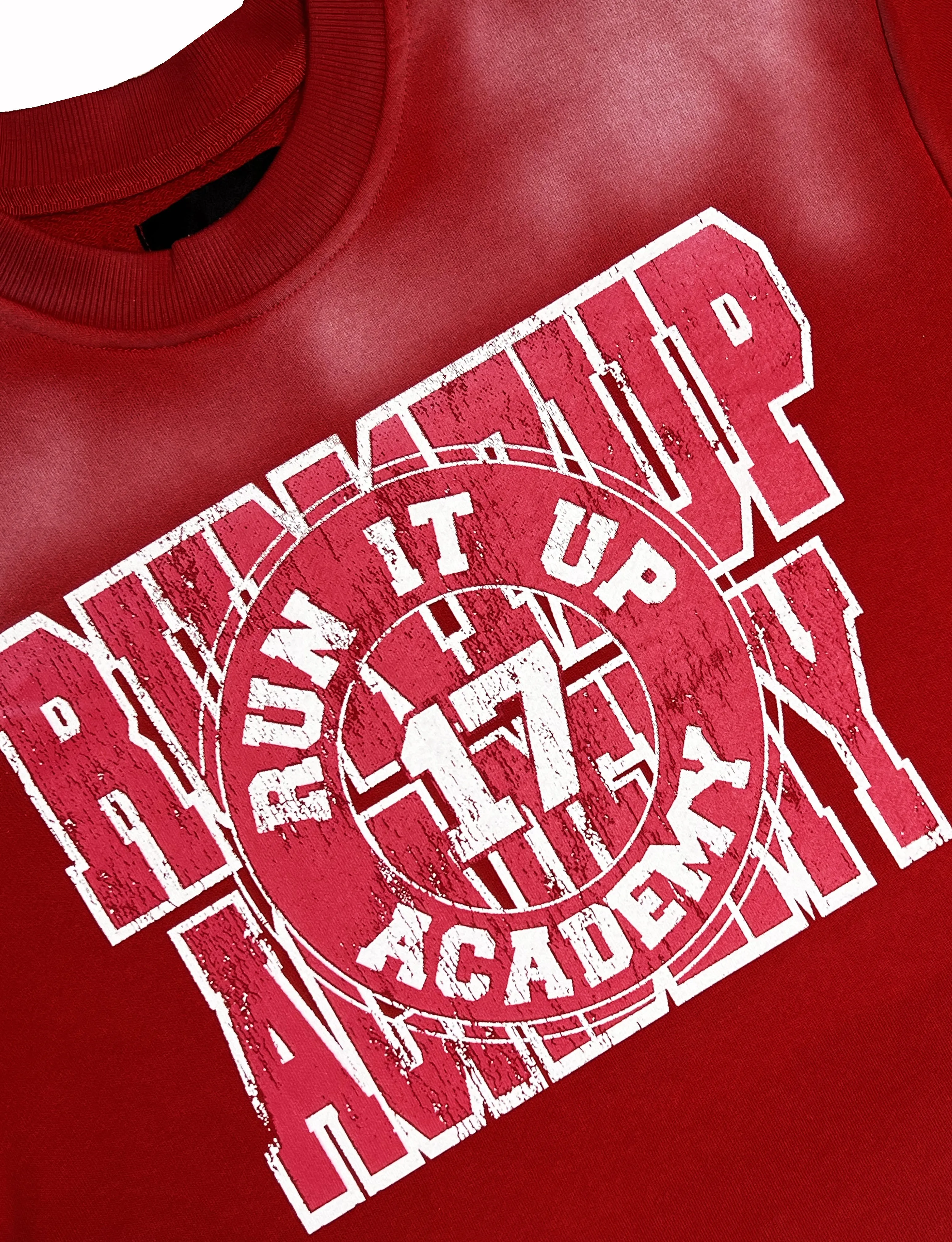 Run 17 Up Academy Red Heavy Weight T-Shirt