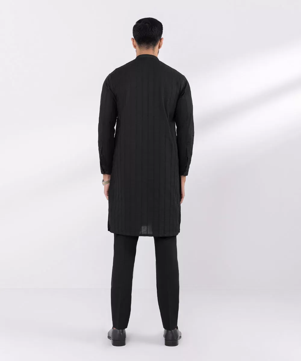 Schiffli Embroidered Cotton Suit