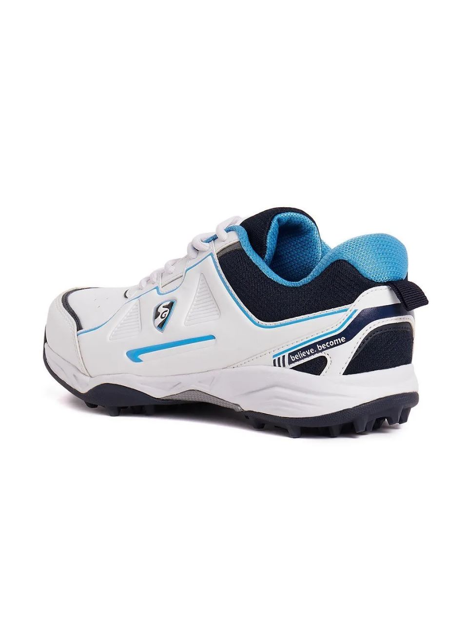 SG Club 5.0 Cricket Shoe - White/Navy/Teal