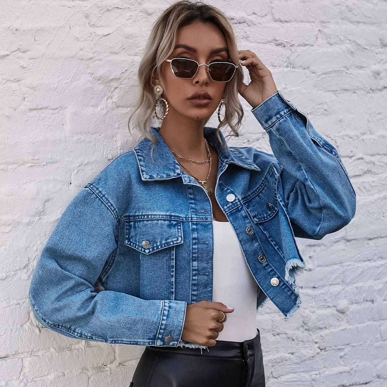 Short Loose Denim Jacket