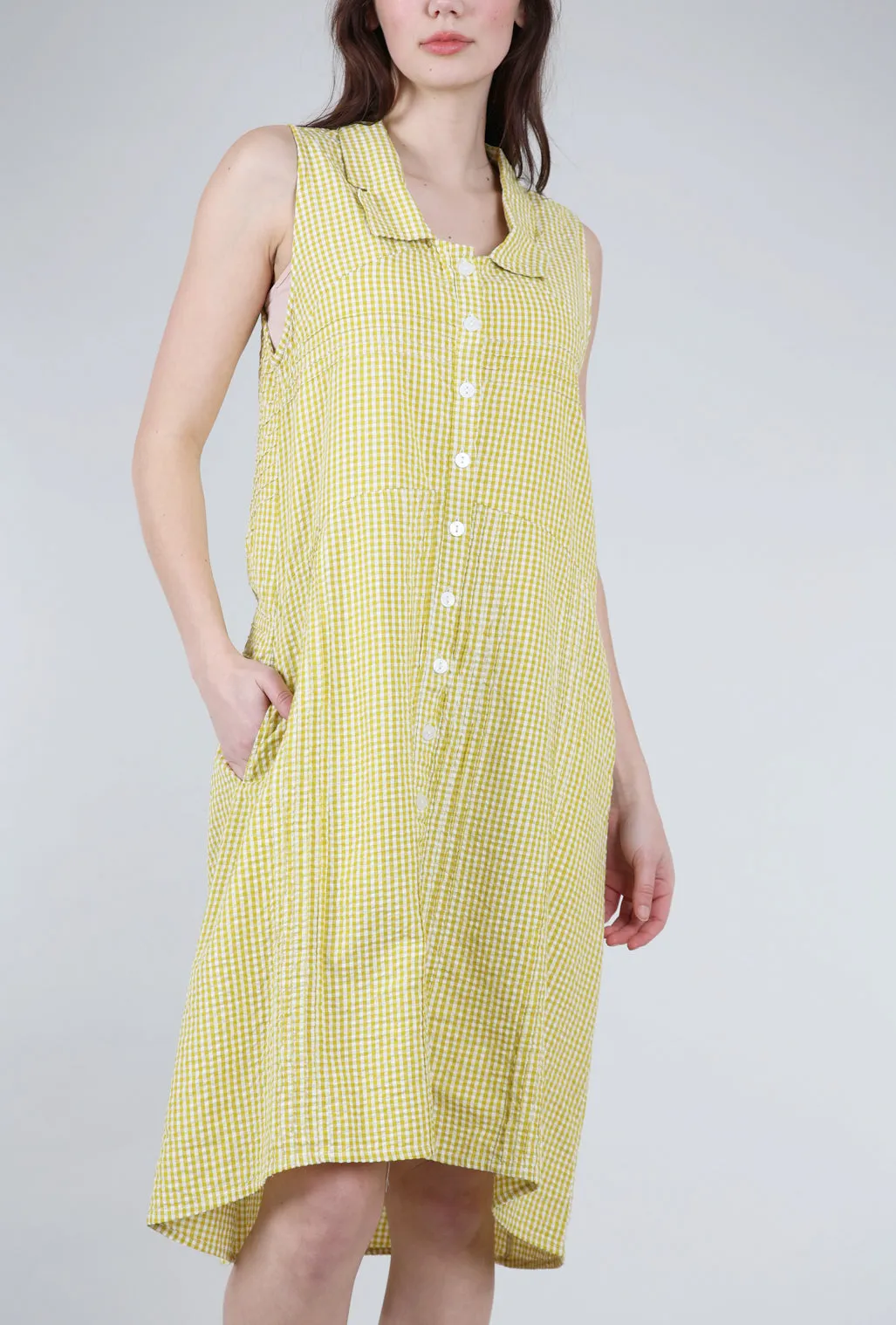 Sicily Little Check Dress, Goldfish