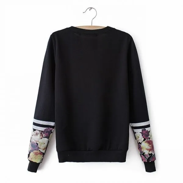 Smile and Dress Well Sweater Jumper for Women Flower Print Swag