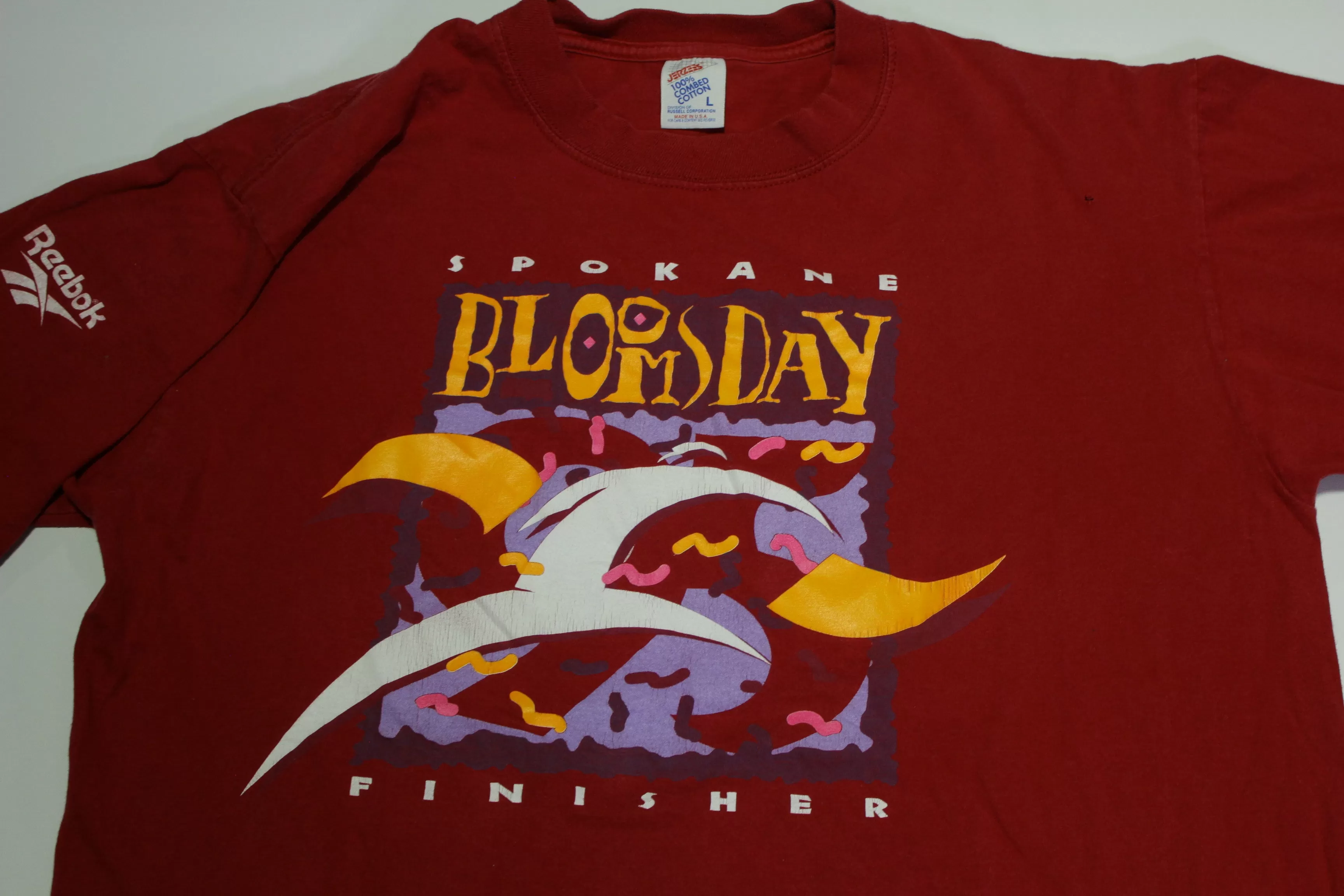 Spokane Bloomsday Vintage 90's Marathon 1995 Runners Reebok Jerzees T-Shirt