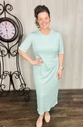 Summer Joy Dress- Textured Sage