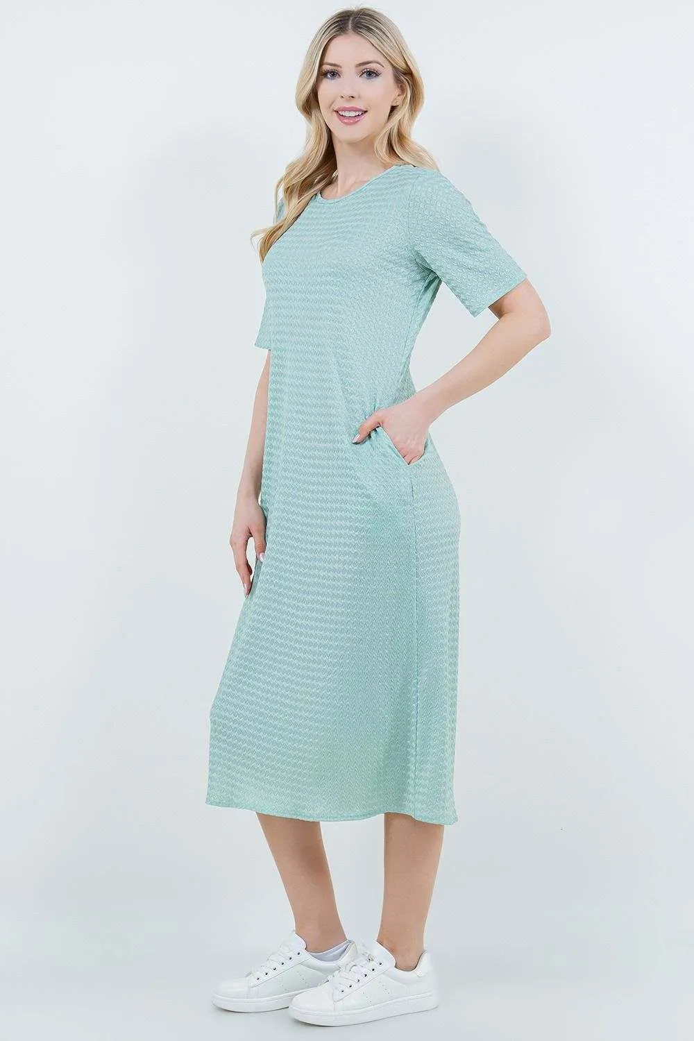 Summer Joy Dress- Textured Sage