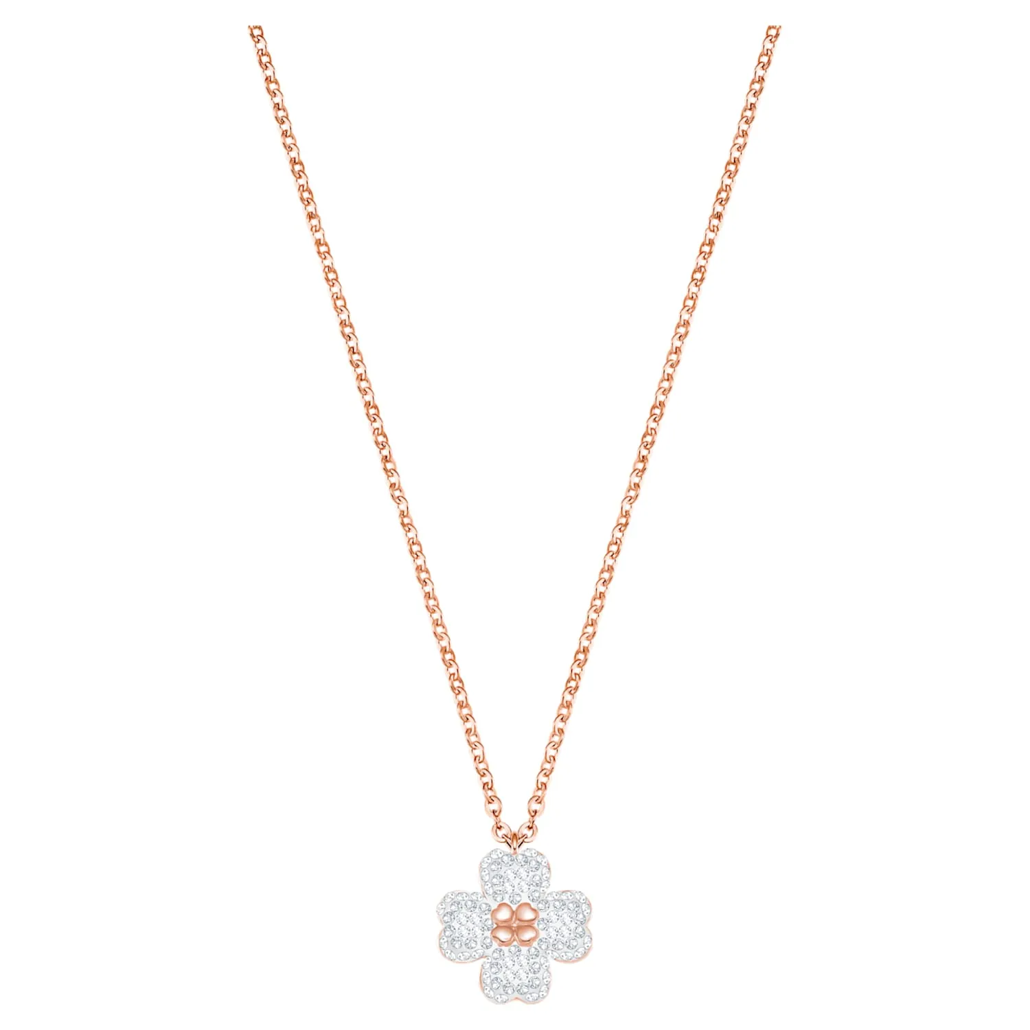 Swarovski LATISHA FLOWER PENDANT, Reversible Black/White, Rose Gold -5420246