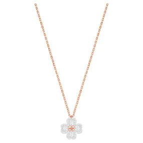 Swarovski LATISHA FLOWER PENDANT, Reversible Black/White, Rose Gold -5420246