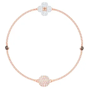 Swarovski REMIX COLLECTION CLOVER STRAND, White/Black, Rose Gold, L-5451088