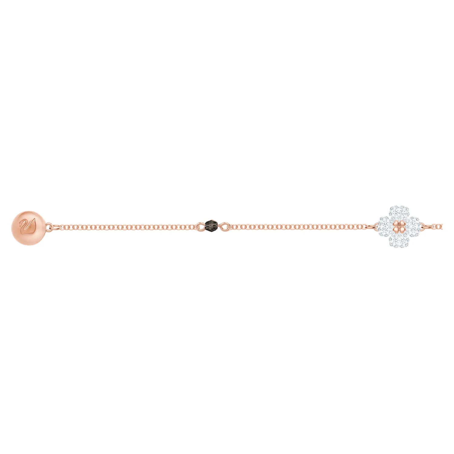 Swarovski REMIX COLLECTION CLOVER STRAND, White/Black, Rose Gold, L-5451088