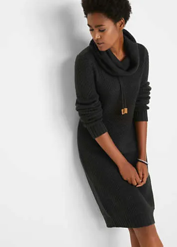 Textured Knitted Dress by bonprix | Look Again