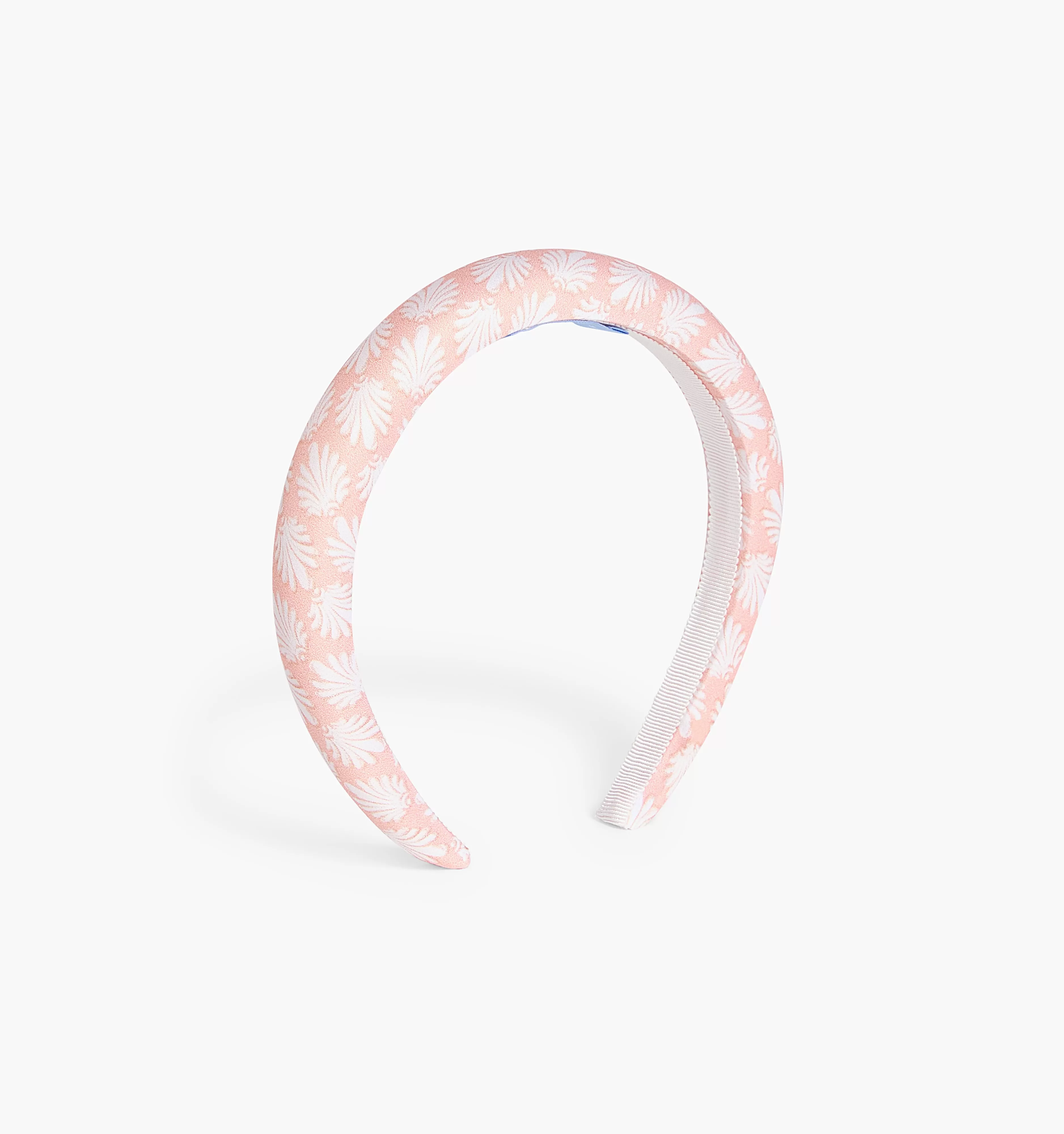 The Alice Headband - Coral Baroque Shell Cotton Sateen