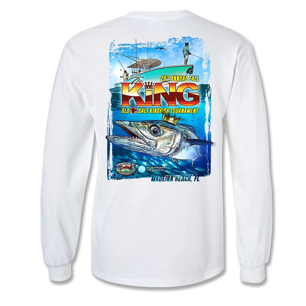 The KING - Fall 2021 - Men's Long Sleeve Cotton Pocket T-Shirt - White