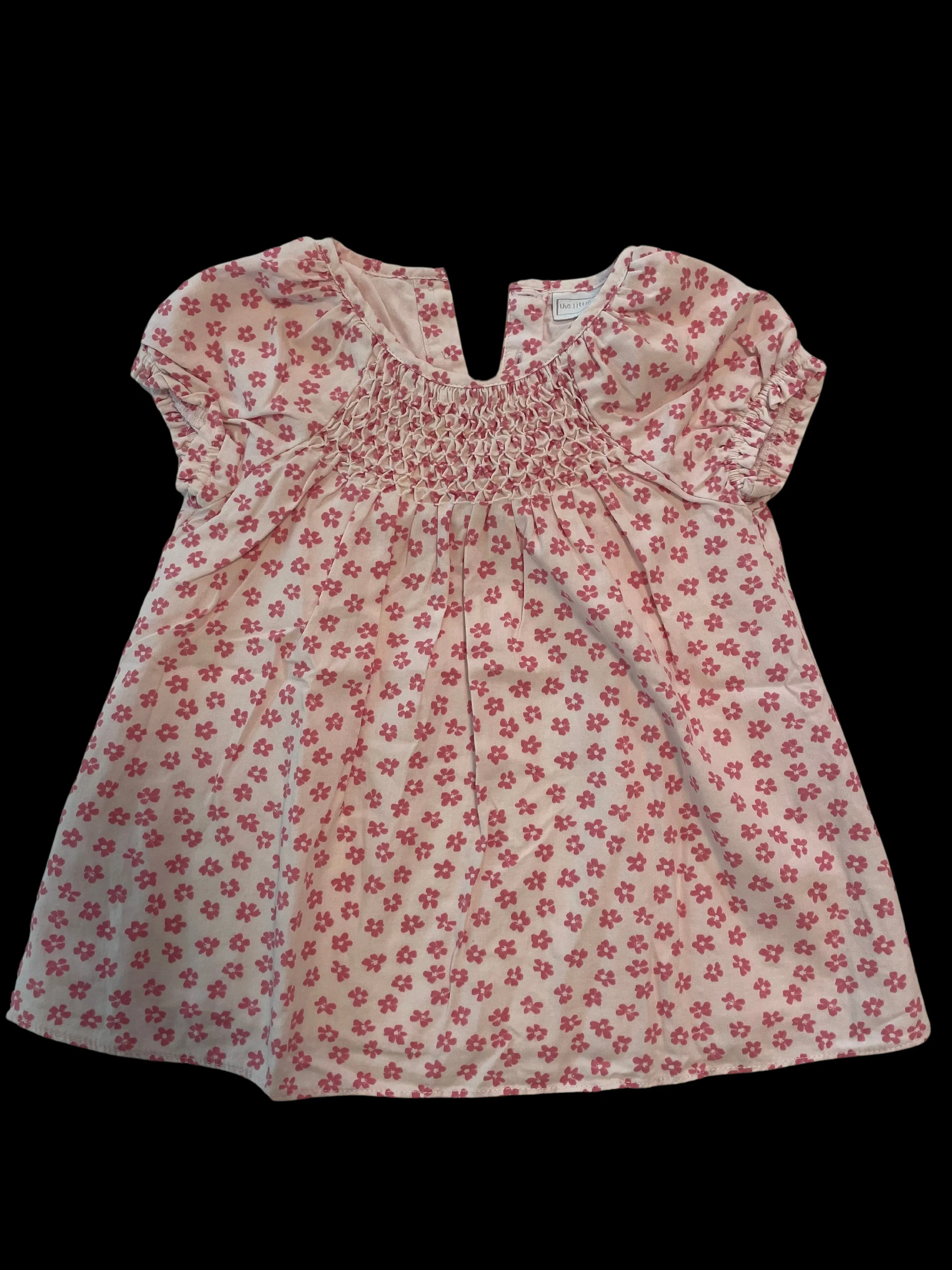 The Little White Company Short Sleeve Dress 3-6M