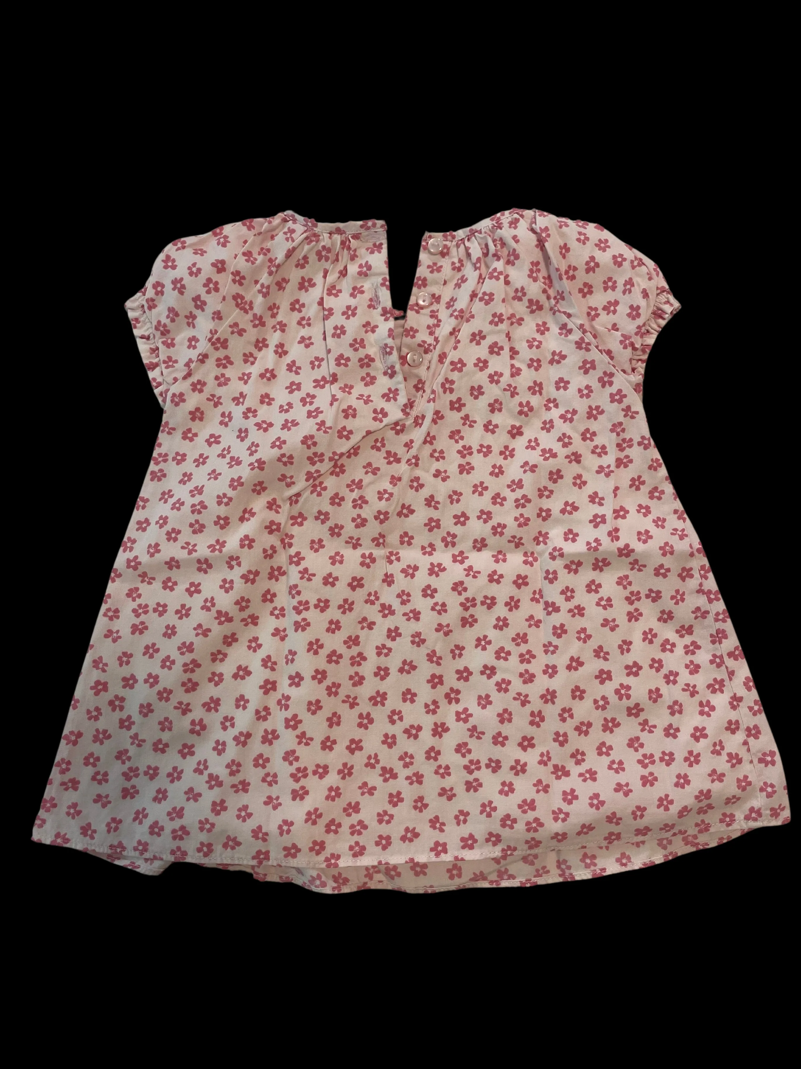 The Little White Company Short Sleeve Dress 3-6M