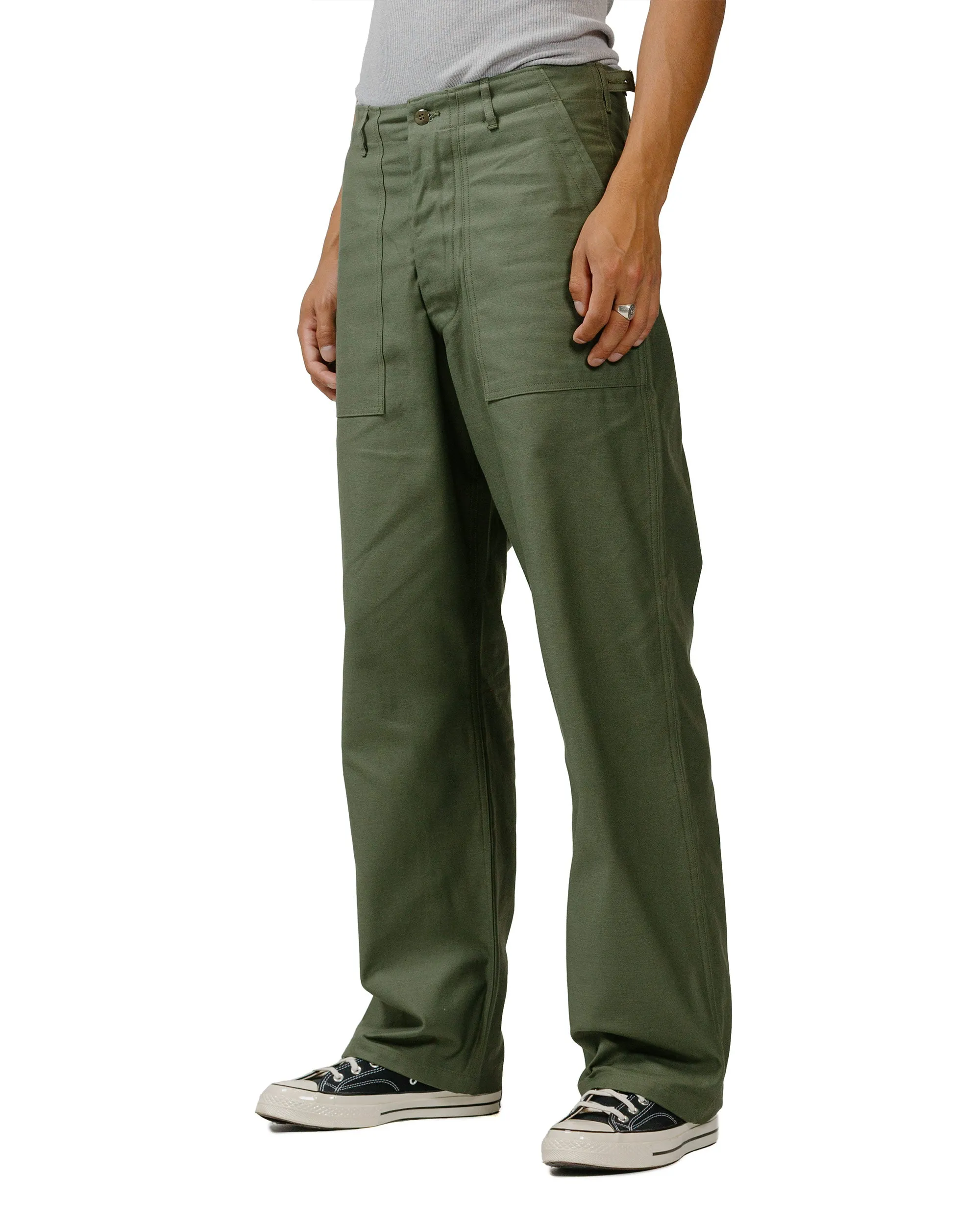 The Real McCoy's MP23003 Trousers, Men's, Cotton Sateen, OG-107 Olive