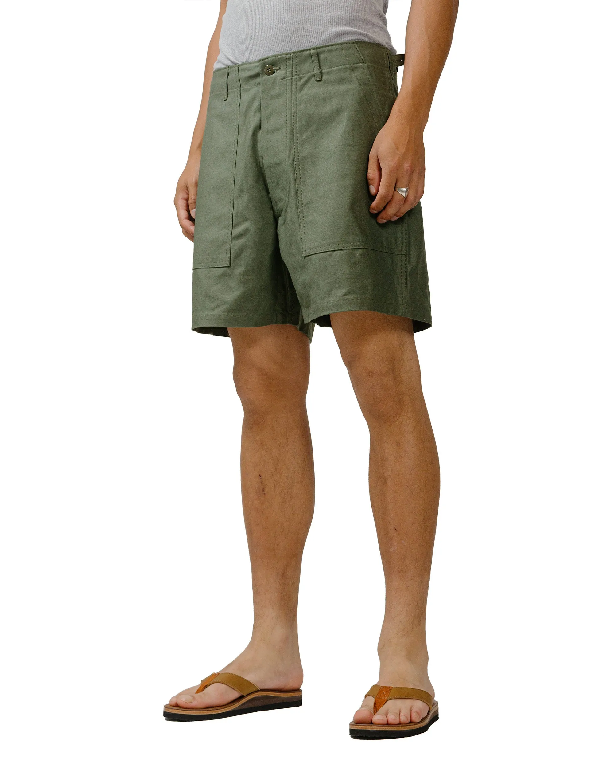 The Real McCoy's MP24004 Utility Shorts / Cotton Sateen Olive