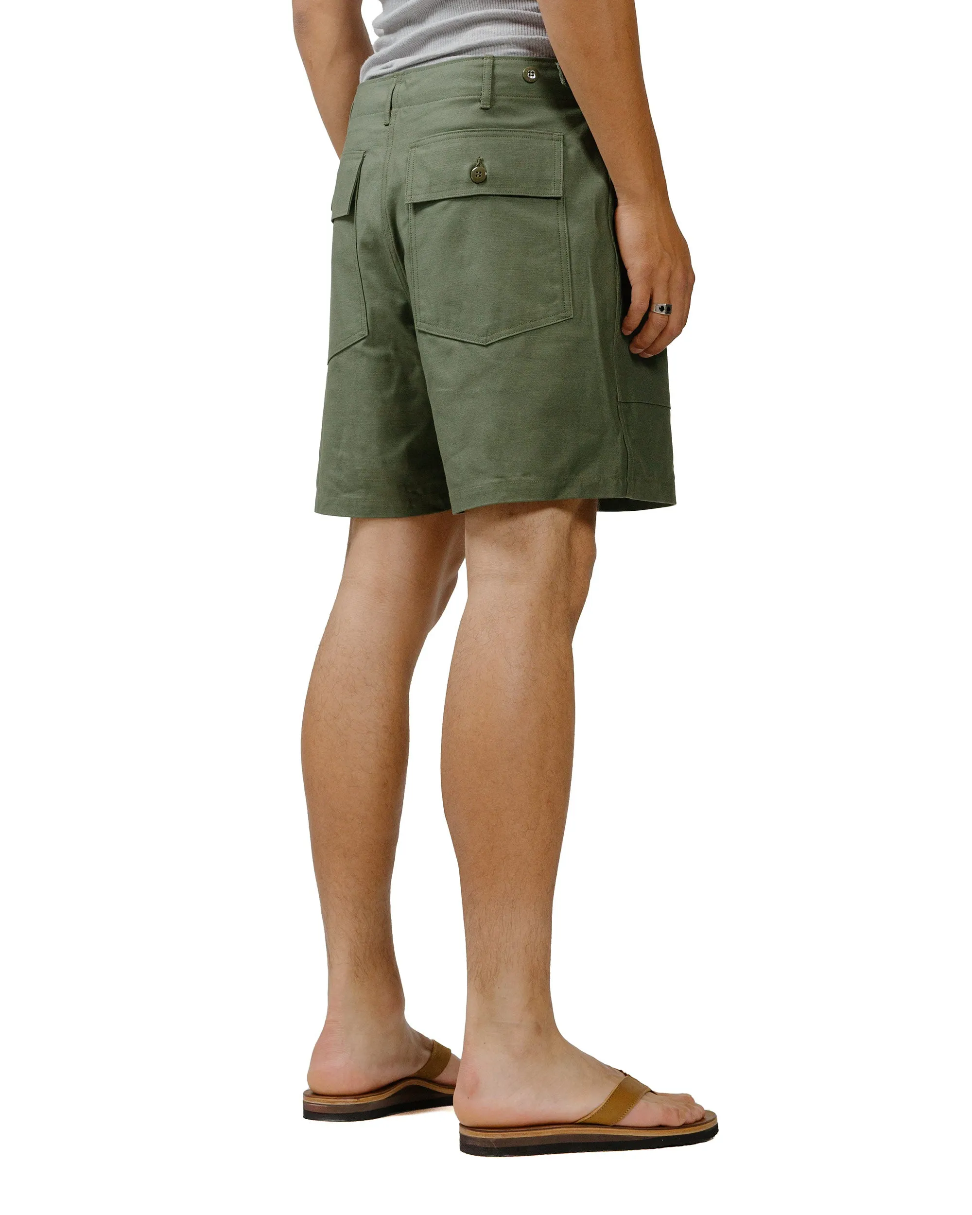 The Real McCoy's MP24004 Utility Shorts / Cotton Sateen Olive