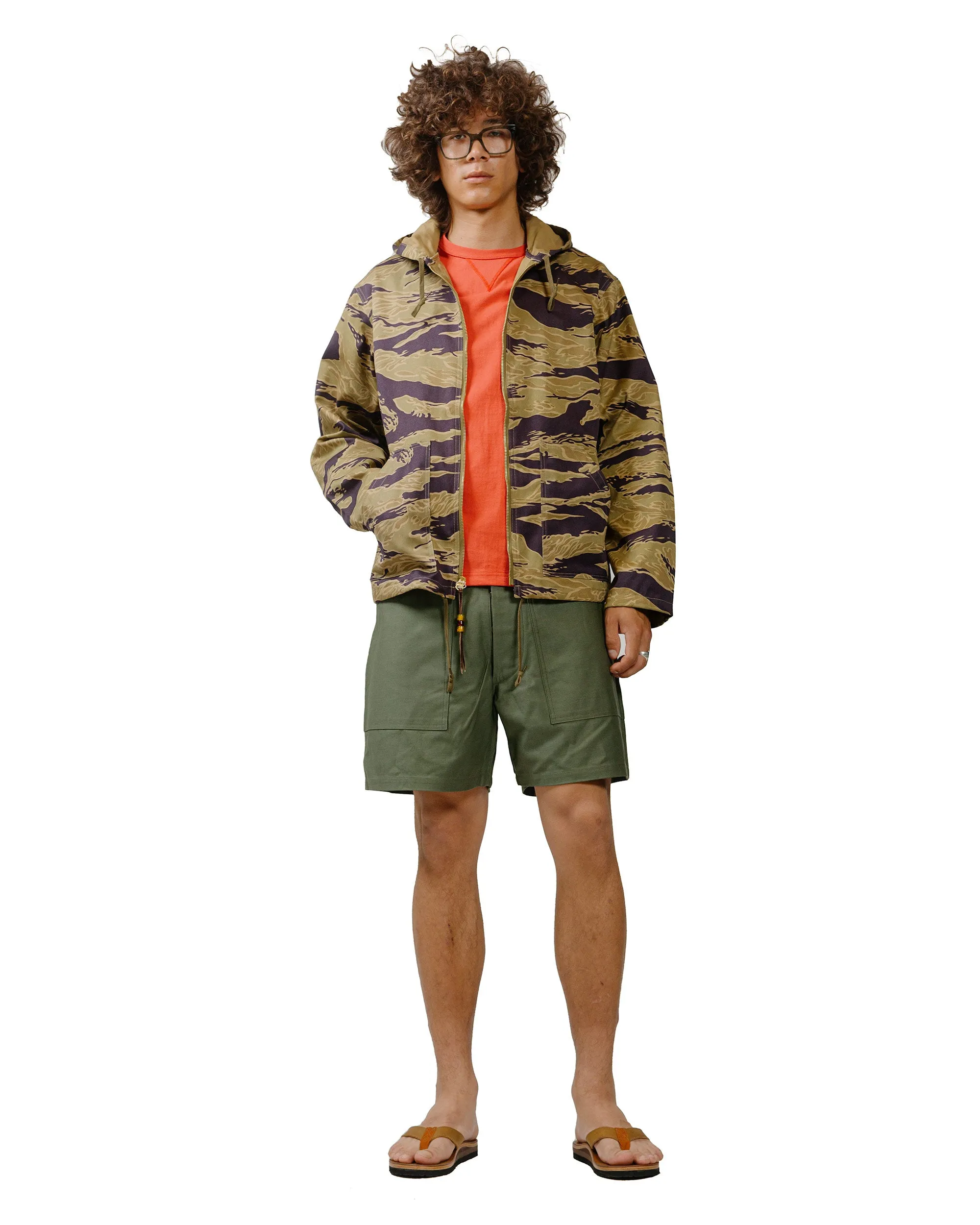 The Real McCoy's MP24004 Utility Shorts / Cotton Sateen Olive