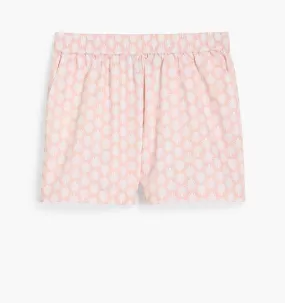 The Tiny Leo Short - Coral Baroque Shell Cotton Sateen