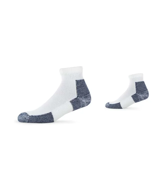 thorlos run mini crew white navy