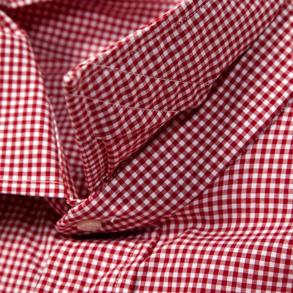 Troy Shirtmakers Guild Gingham Shirt Red