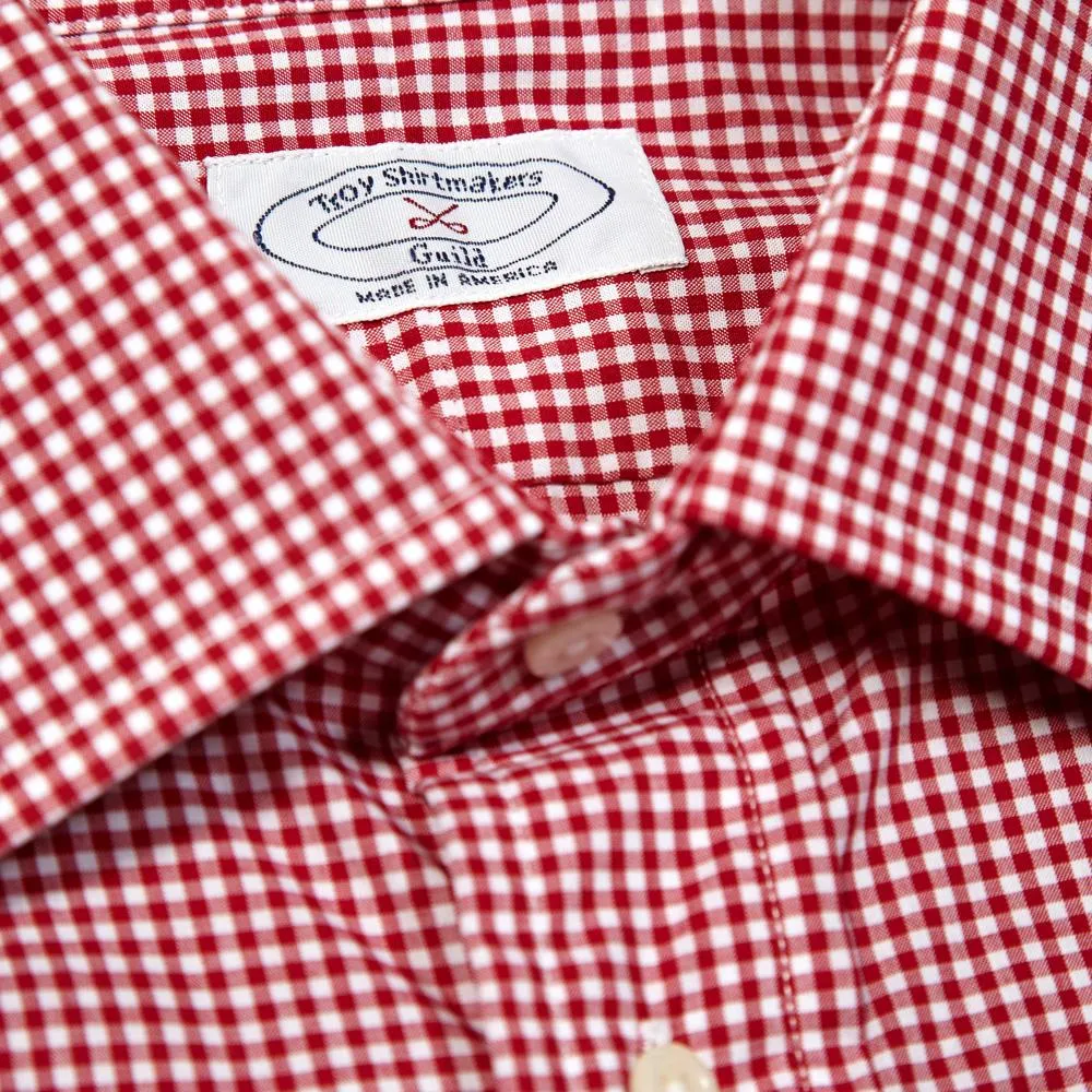 Troy Shirtmakers Guild Gingham Shirt Red